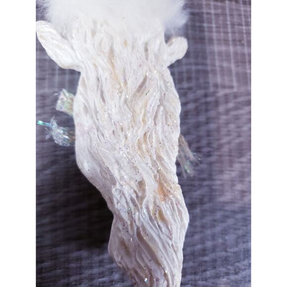 SET OF 2 Vintage Santa Claus Icicle Christmas Ornament Icicle Long Beard Glitter - Picture 5 of 8